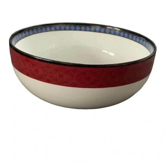 DANSK RUBY FLOWERS LARGE SERVING BOWL 8 1/2” ACROSS - Picture 1 of 4